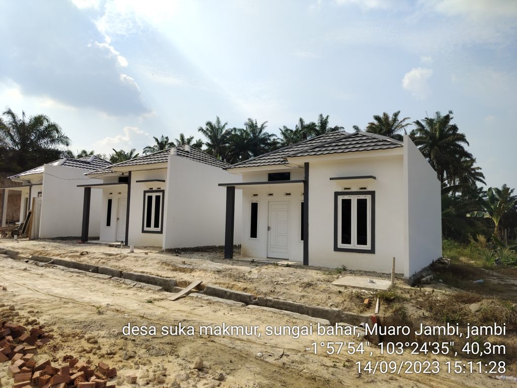 foto tampak rumah tipe 36 perumahan BAHAR ASRI