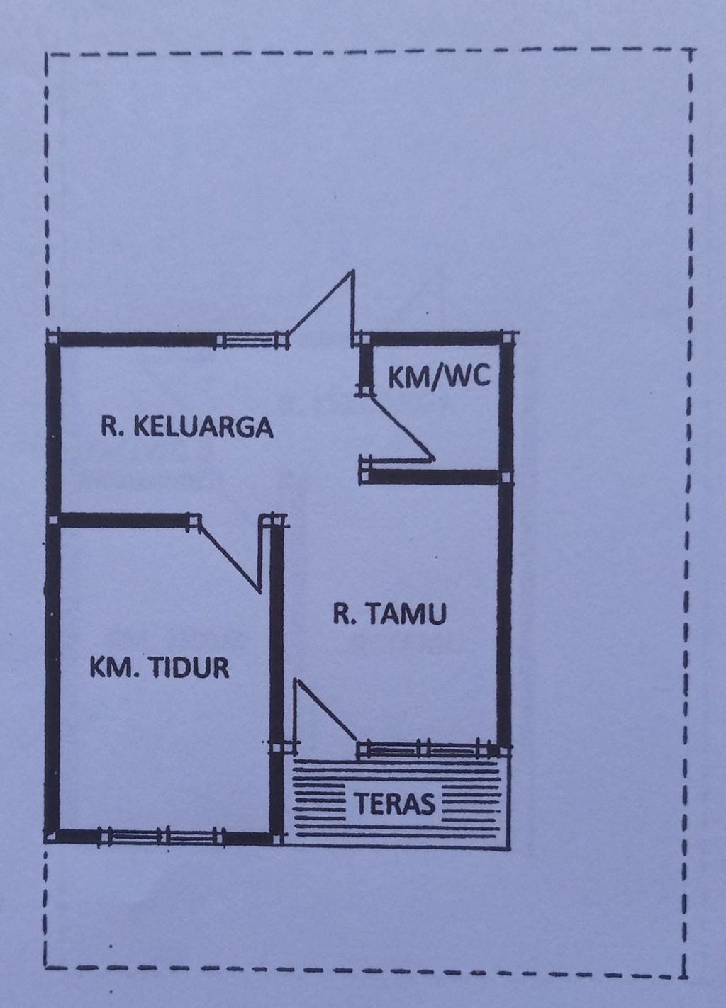 foto denah rumah tipe 22/80 perumahan Griya Sekar Asri 2