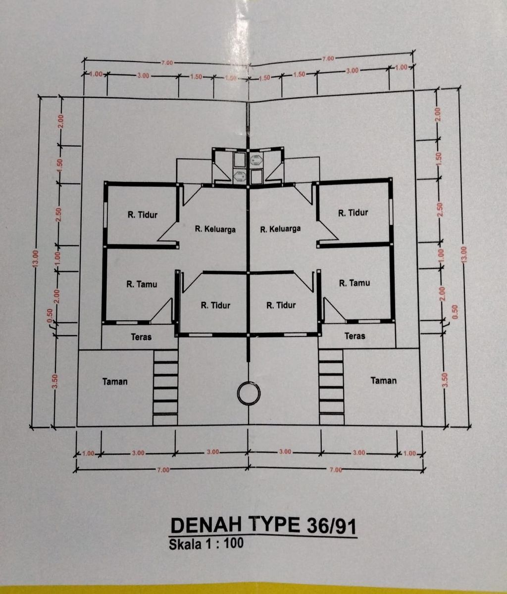 foto denah rumah tipe RSH 36 perumahan PERUM KENANGAN JAYA 10