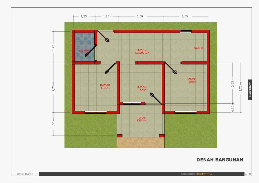 foto denah rumah tipe 36 perumahan GRIYA PESONA HAKA KALIBATA