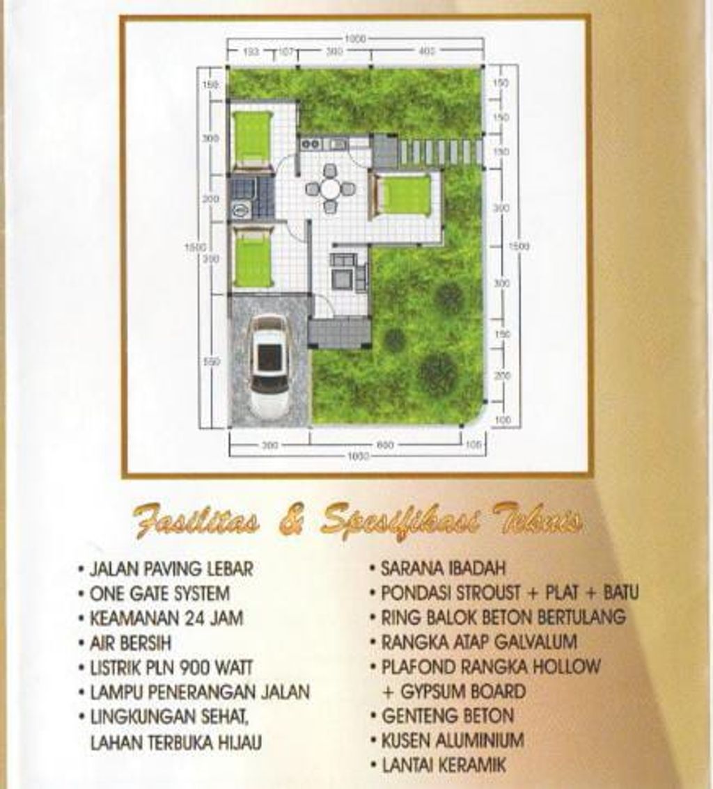 foto denah rumah tipe 60/120 perumahan KETAPANG INDAH GRESIK (KIG)