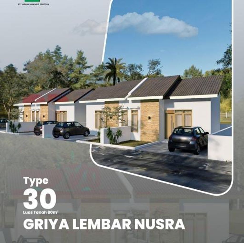 foto tampak rumah tipe 30/80 perumahan GRYA LEMBAR NUSRA
