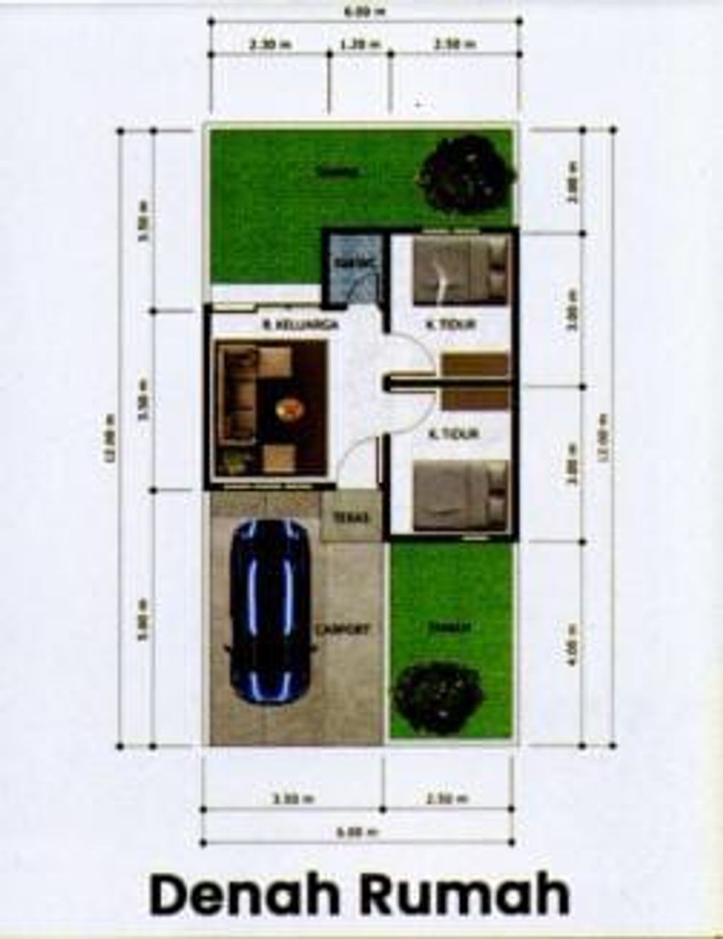 foto denah rumah tipe 30/80 perumahan GRYA LEMBAR NUSRA