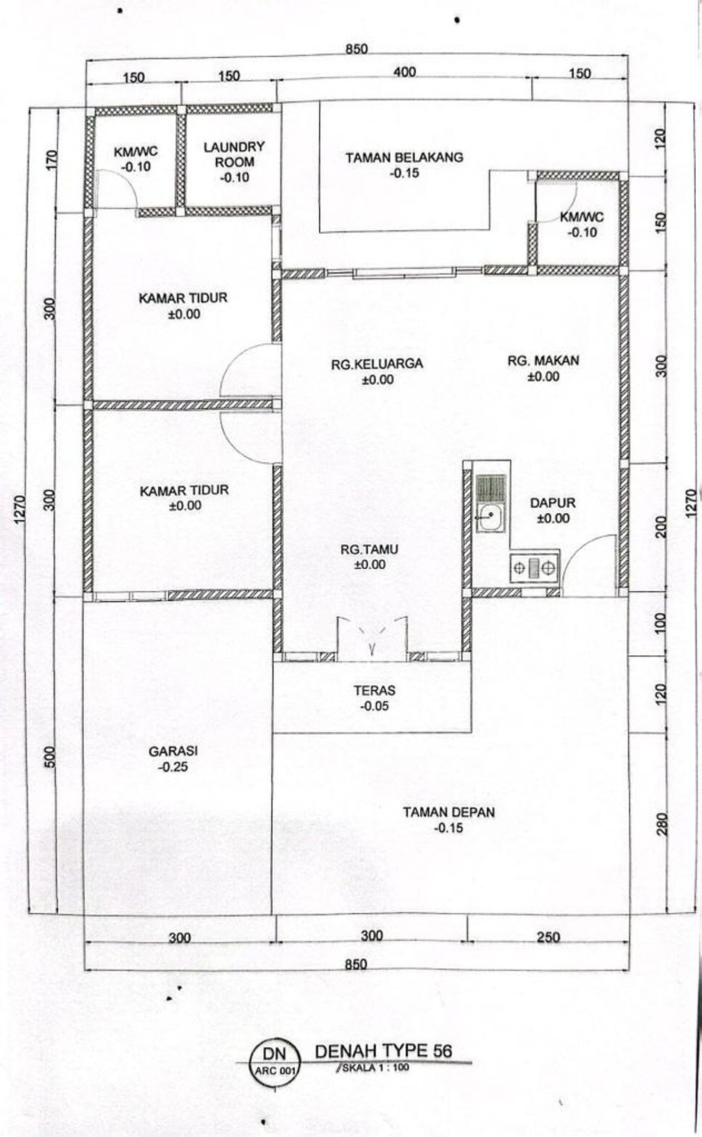 foto denah rumah tipe 56 perumahan GREEN ANUGERAH REGENCY 2