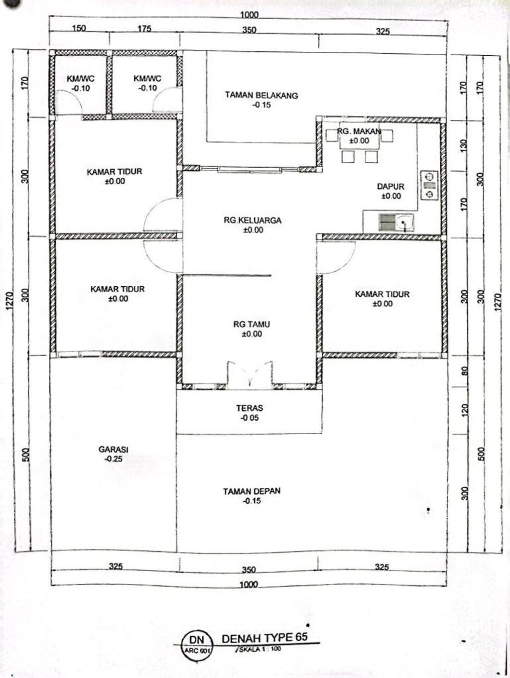 foto denah rumah tipe 65 perumahan GREEN ANUGERAH REGENCY 2