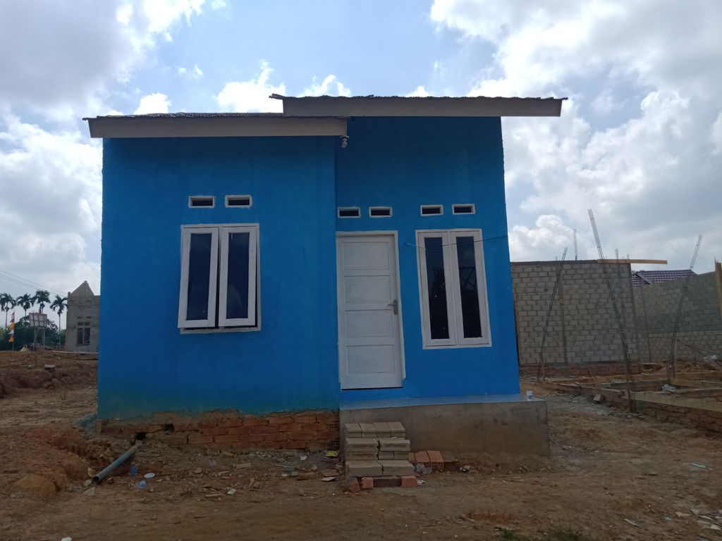 foto tampak rumah tipe 36 perumahan PESONA KAMPUNG SAWAH