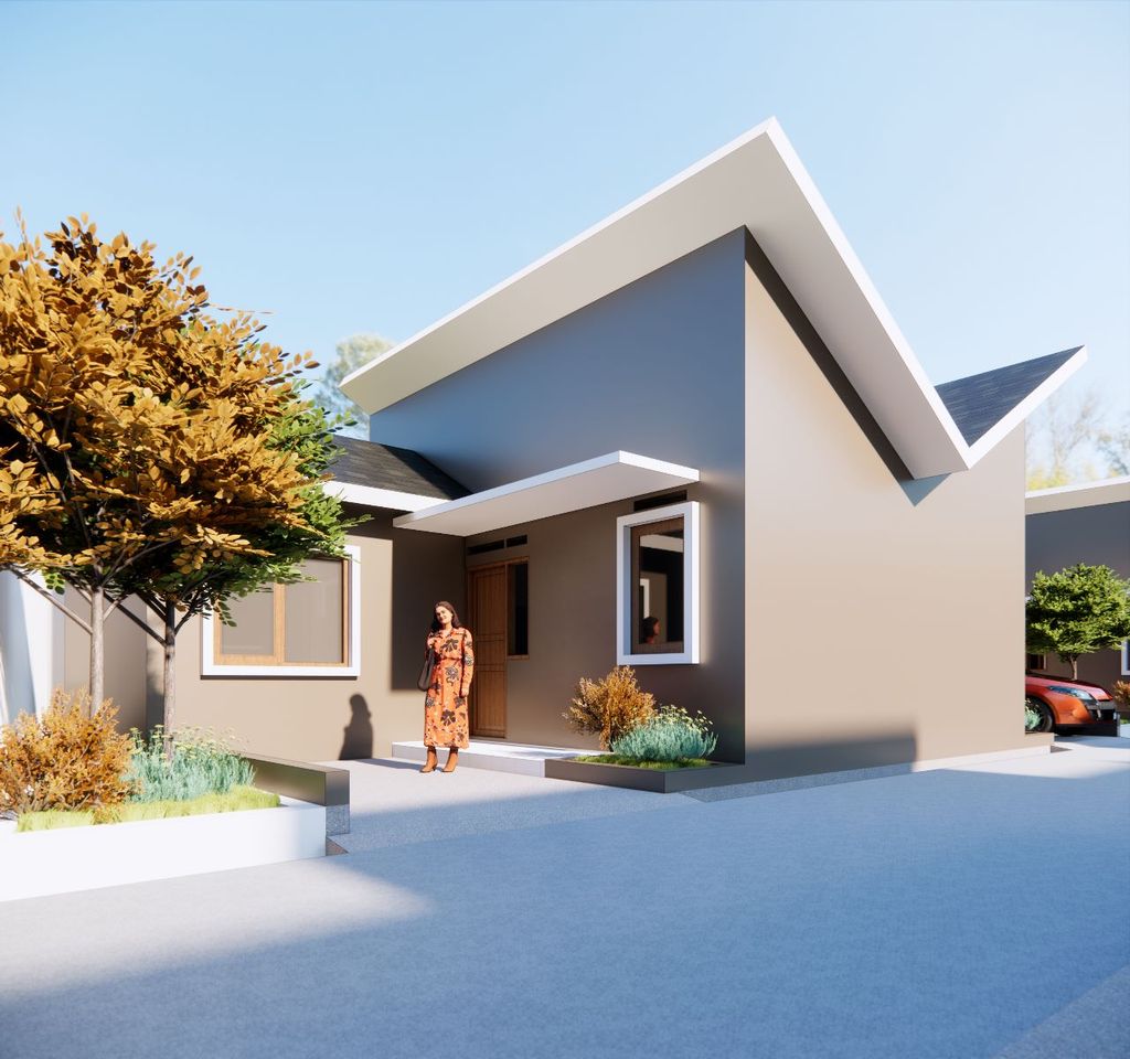 foto tampak rumah tipe 36/60 perumahan D'First Wiradinata