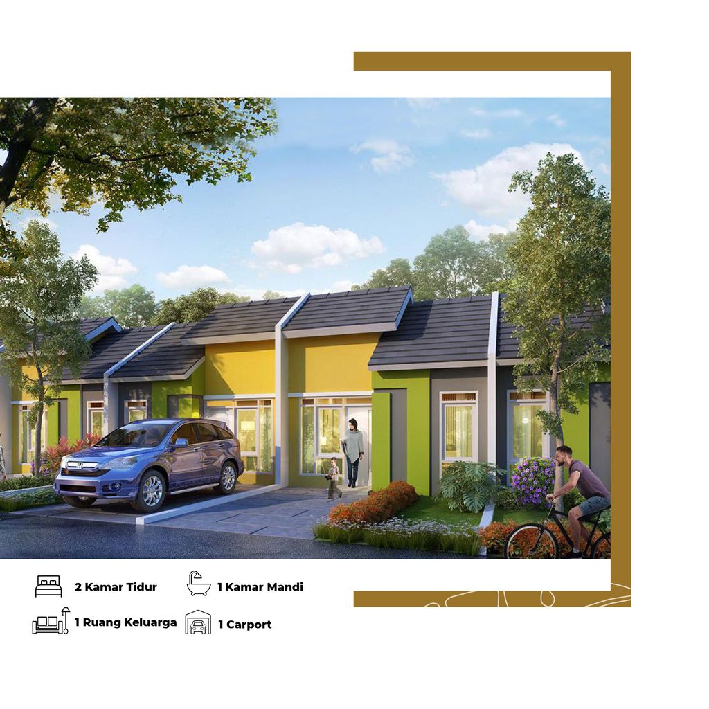 foto tampak rumah tipe 28/72 perumahan Bukit Mas Residence