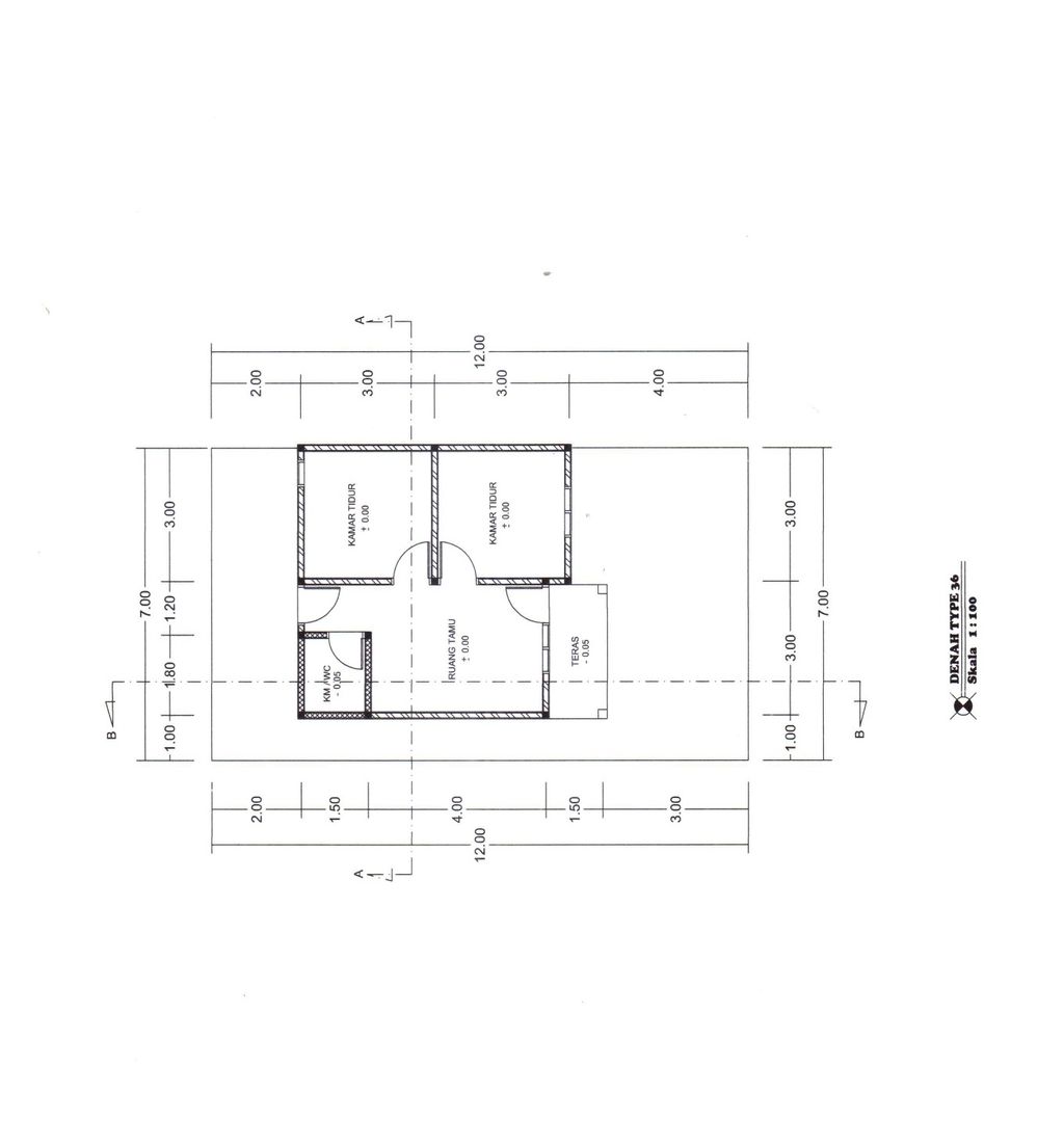 foto denah rumah tipe 36/84 perumahan MARLINDO GREEN HOUSE 3