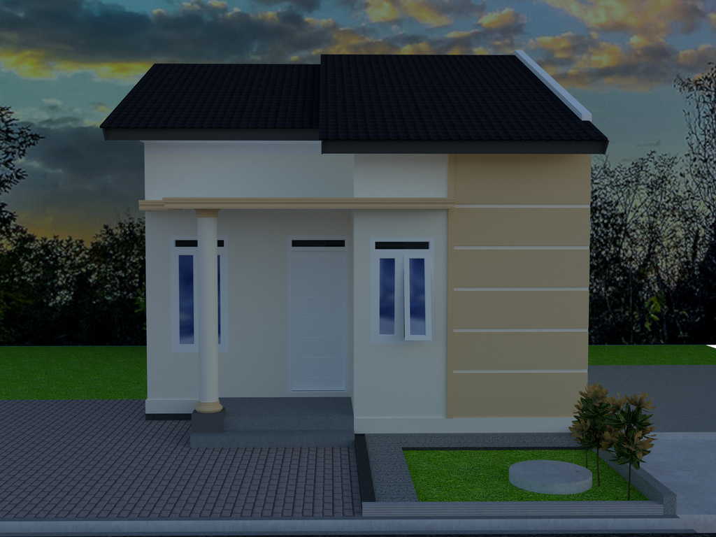 foto tampak rumah tipe 36/105 F3 perumahan GRIYA ANDALUSIA 2 TAHAP II