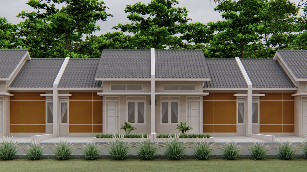 foto tampak rumah tipe RSH perumahan Puri Majenang