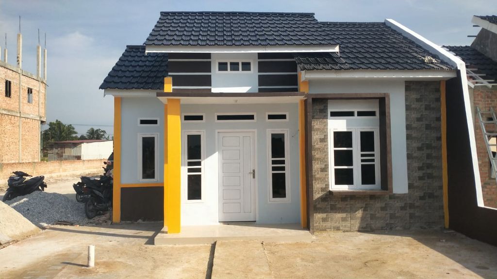 foto tampak rumah tipe 36 perumahan GIBRAN CAHAYA PARADISE