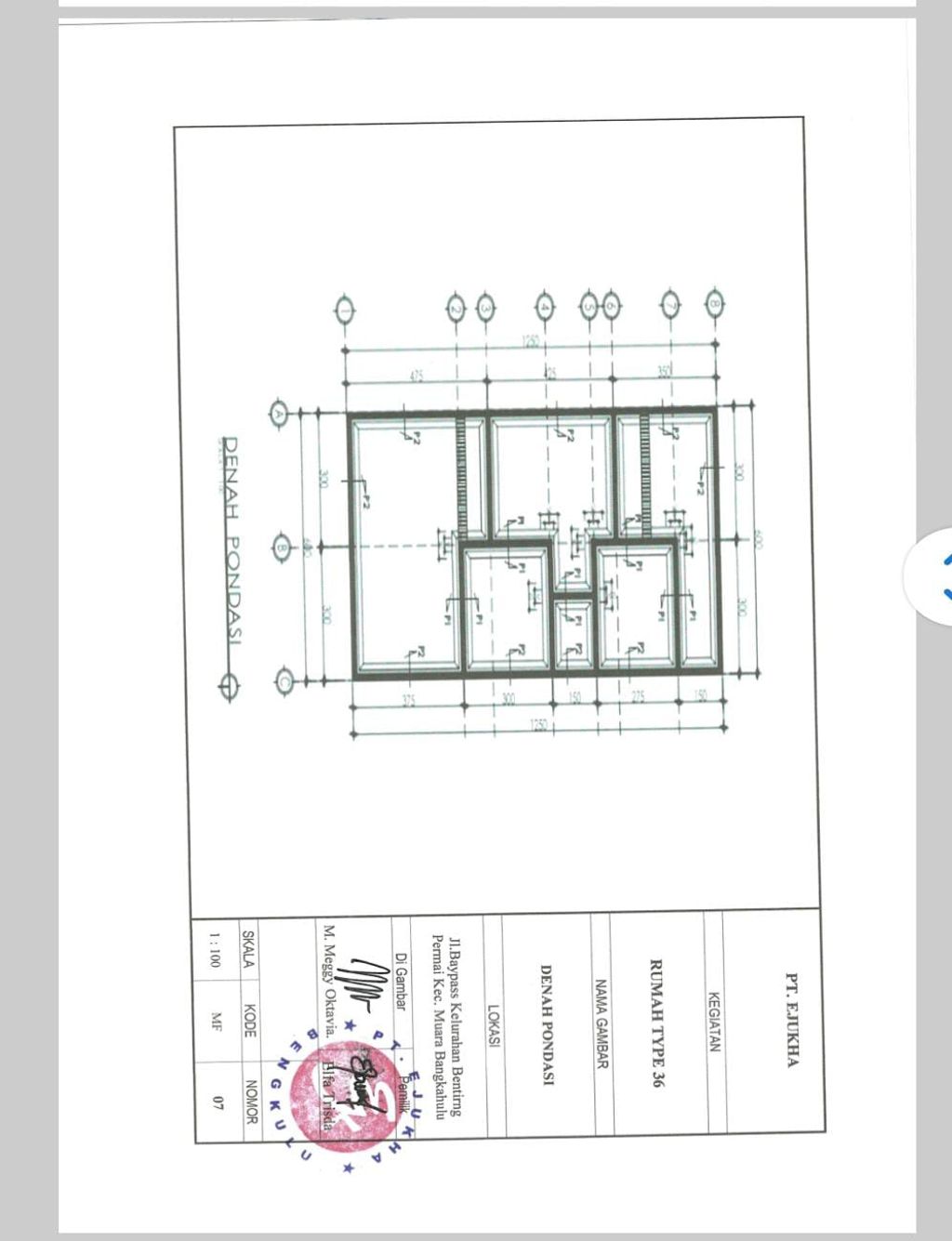 foto denah rumah tipe 36 perumahan PERUMAHAN DWIFA RESIDENCE