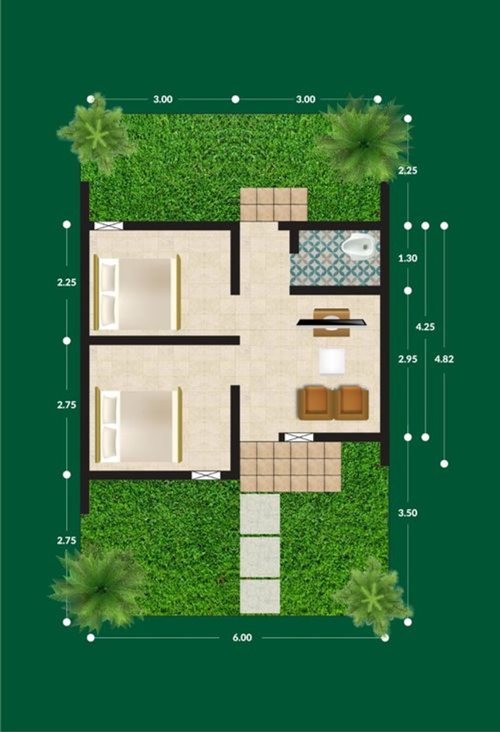 foto denah rumah tipe 27/60 perumahan TAMAN CILEGON INDAH 4