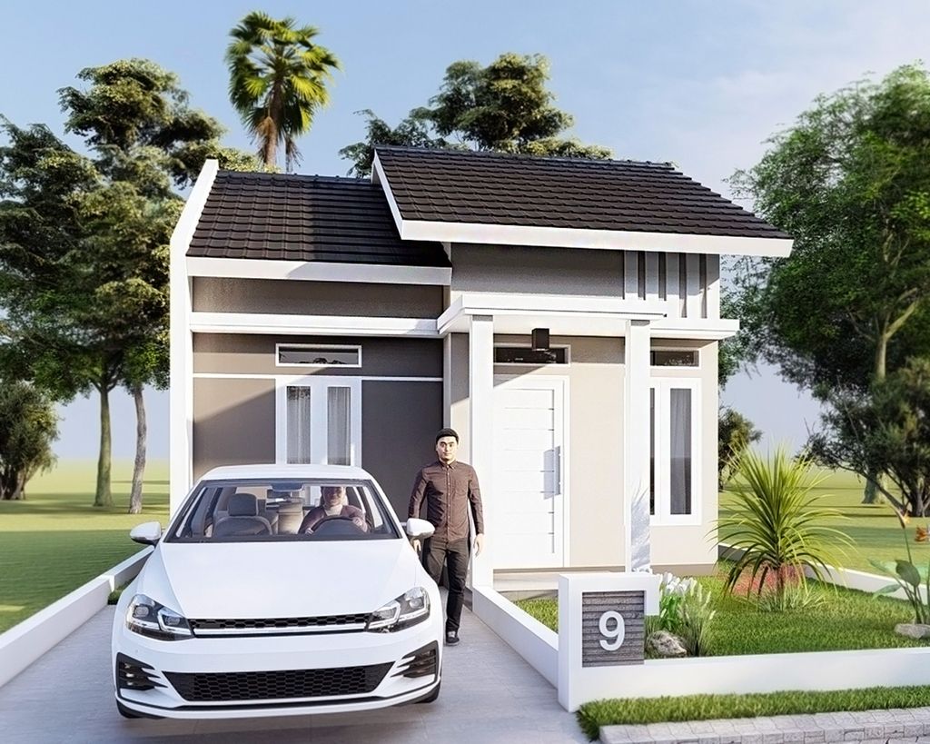 foto tampak rumah tipe 36 perumahan Green Mansion Fatrida