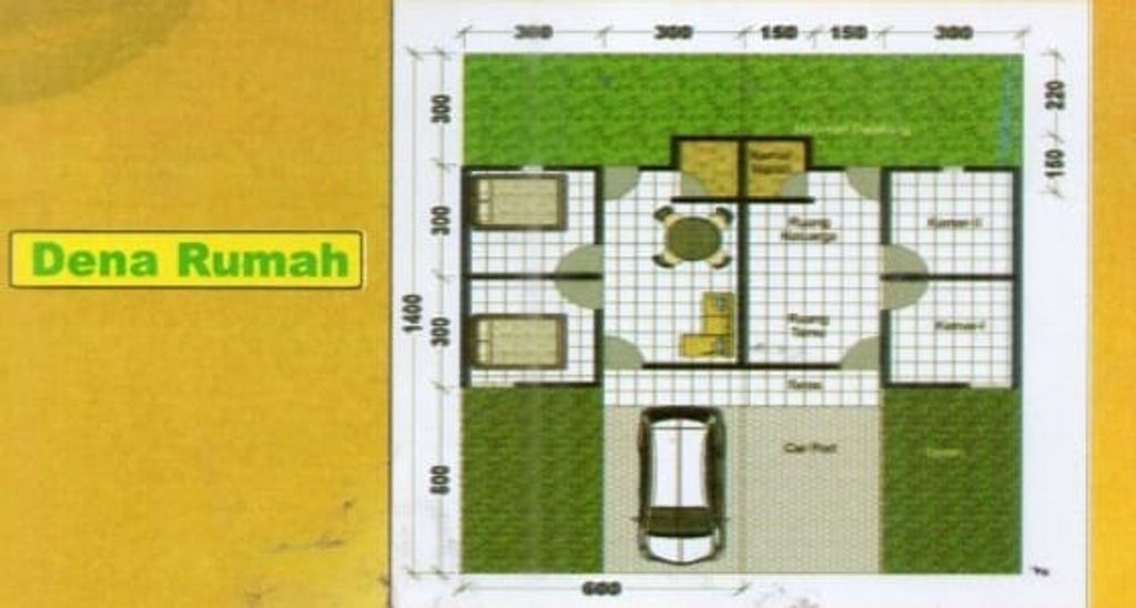 foto denah rumah tipe 36/84 perumahan Green Orlando Village