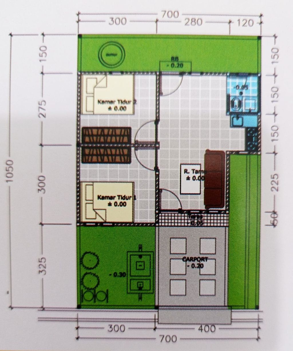 foto denah rumah tipe 36 perumahan ATHENA PARK RESIDENCE 2