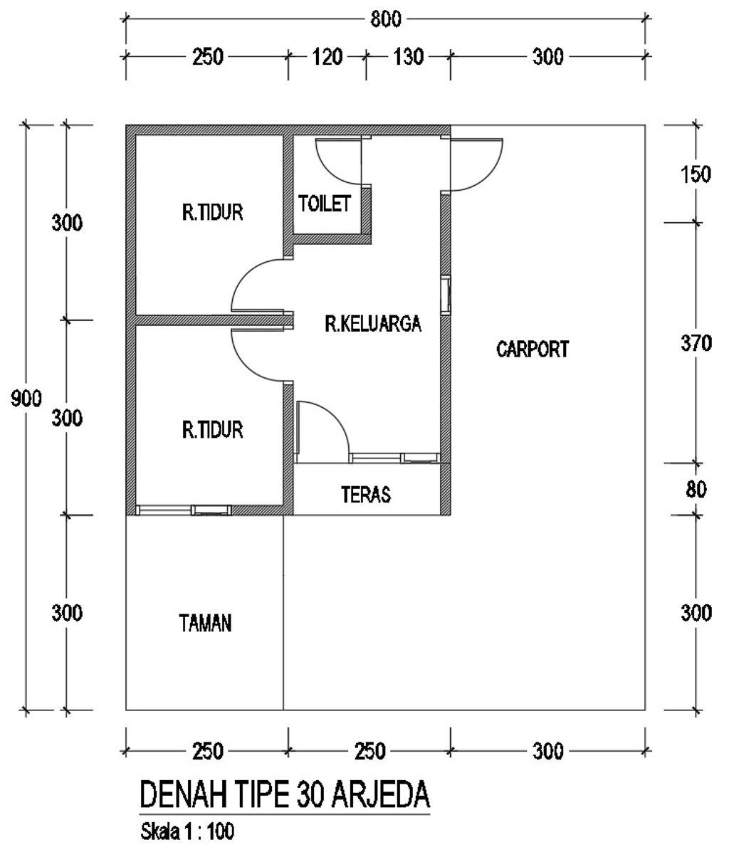 foto denah rumah tipe 30 perumahan GRAHA ARJEDA 2 SOKODUWET