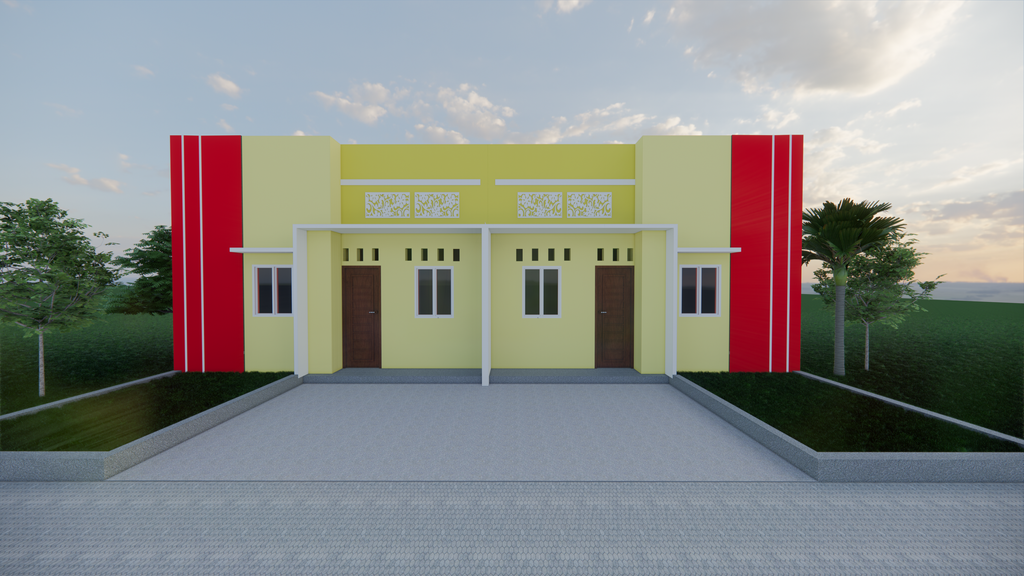 foto tampak rumah tipe 36/81(2023) perumahan Poros City