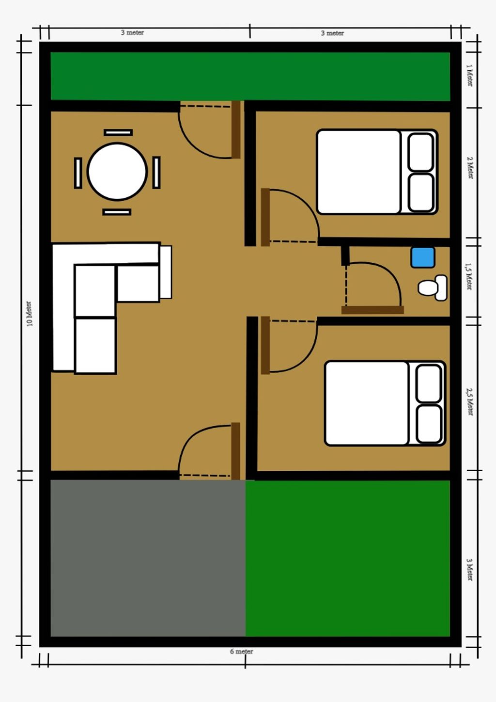 foto denah rumah tipe 30/60 perumahan PERUMAHAN CITRA SUBANG REGENSI