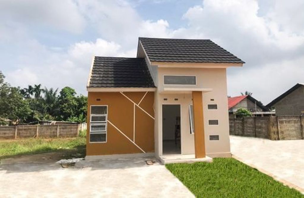 foto tampak rumah tipe 48 perumahan Sako Land
