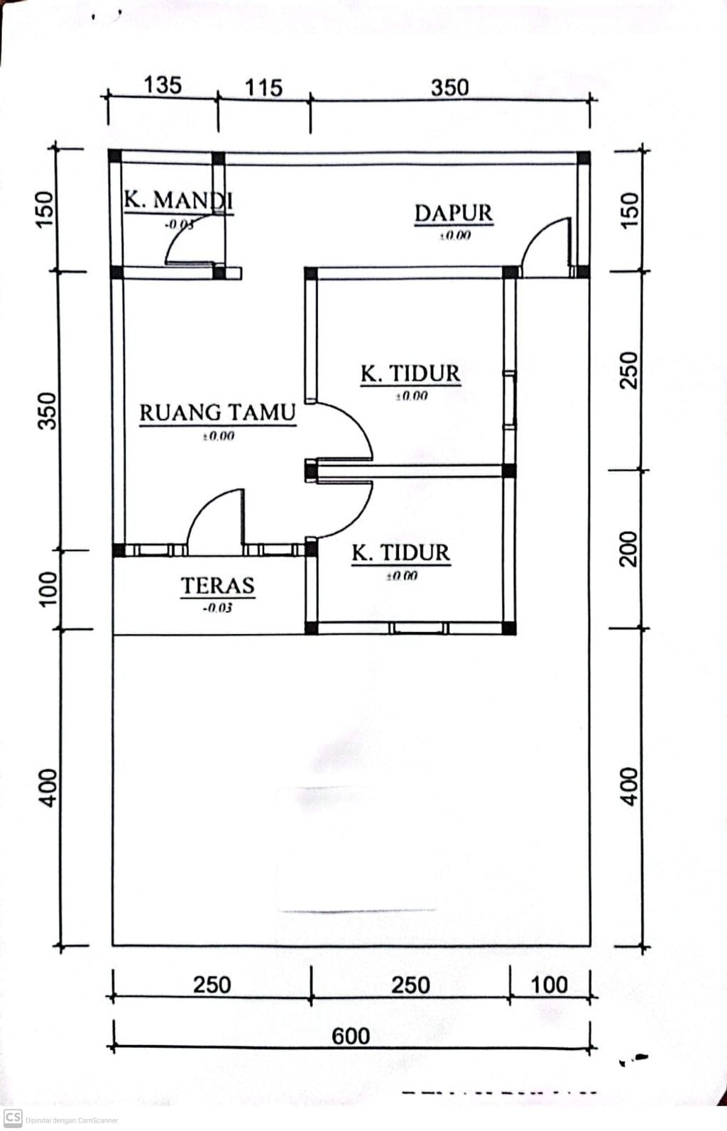 foto denah rumah tipe 30/60 perumahan TAMAN LOTUS RESIDENCE