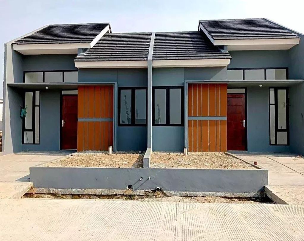 foto tampak rumah tipe AMARYLLIS 28/60 2022 perumahan Mutiara Puri Harmoni