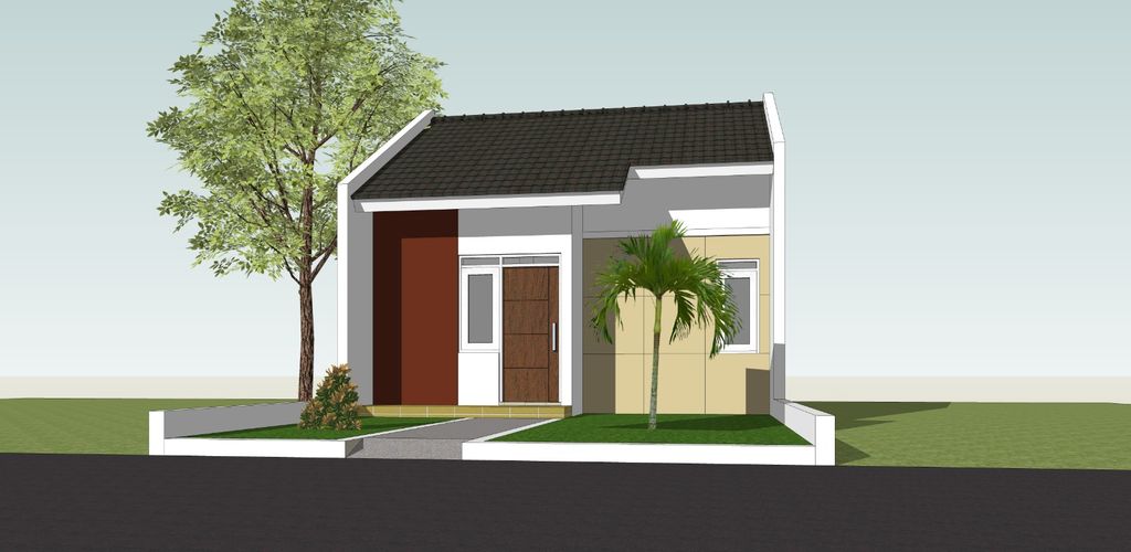 foto tampak rumah tipe 30 perumahan De Rose Cluster