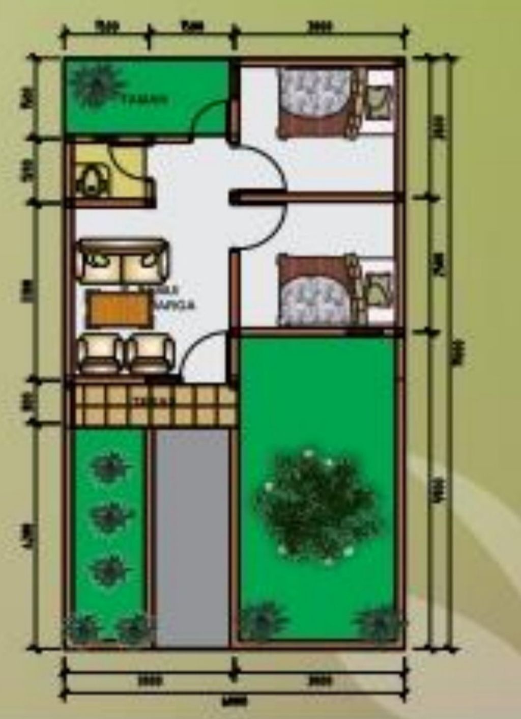foto denah rumah tipe 30 perumahan De Rose Cluster