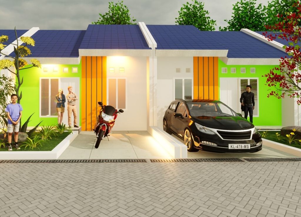foto tampak rumah tipe 36 perumahan SIMPONI RESIDENCE II