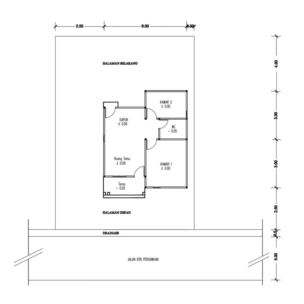 foto denah rumah tipe 36 perumahan DAMARA RESIDENCE TAHAP 2