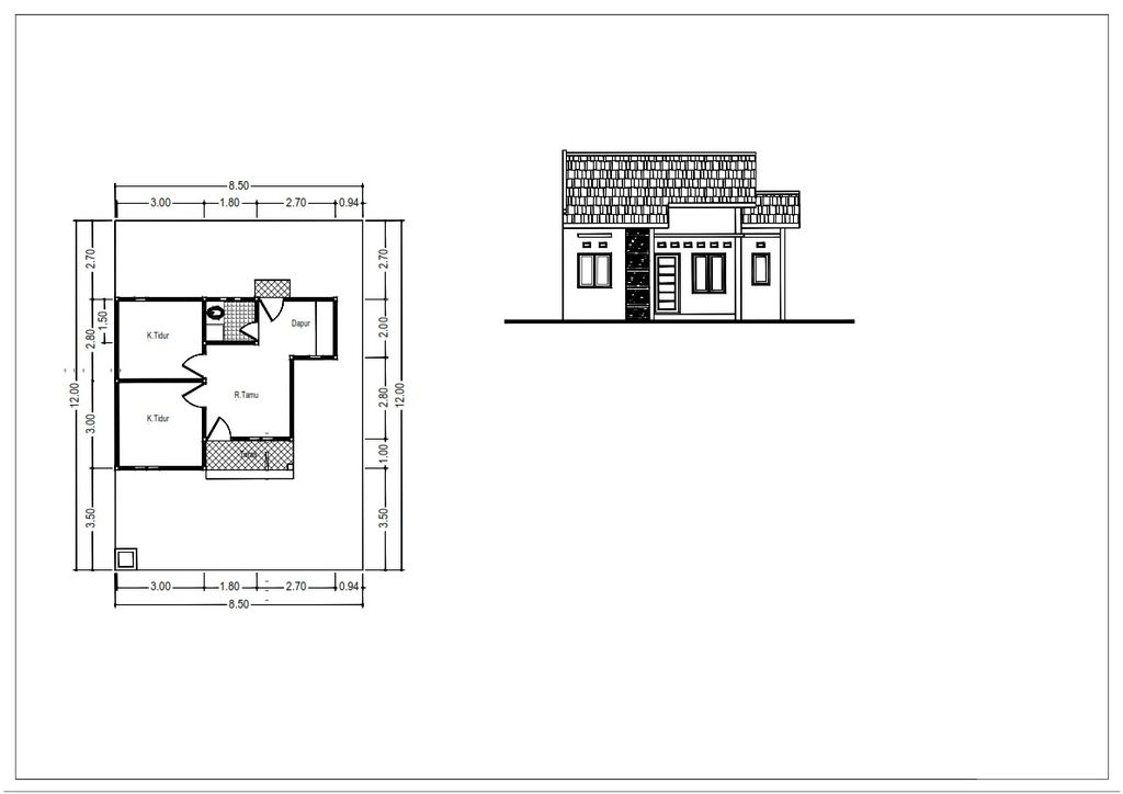 foto denah rumah tipe 36 perumahan Fannybella residence 1 tahap 4