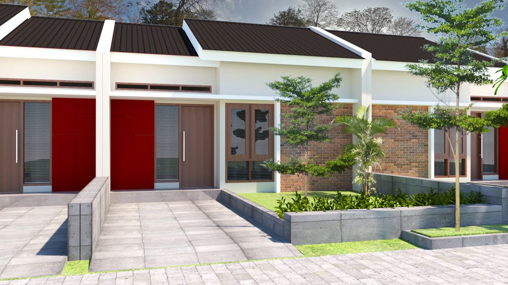 foto tampak rumah tipe 36 Kavling 84 perumahan Saprolite Indah