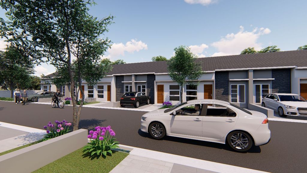 foto tampak rumah tipe 36 perumahan MULIA RESIDENCE 4 TAHAP V