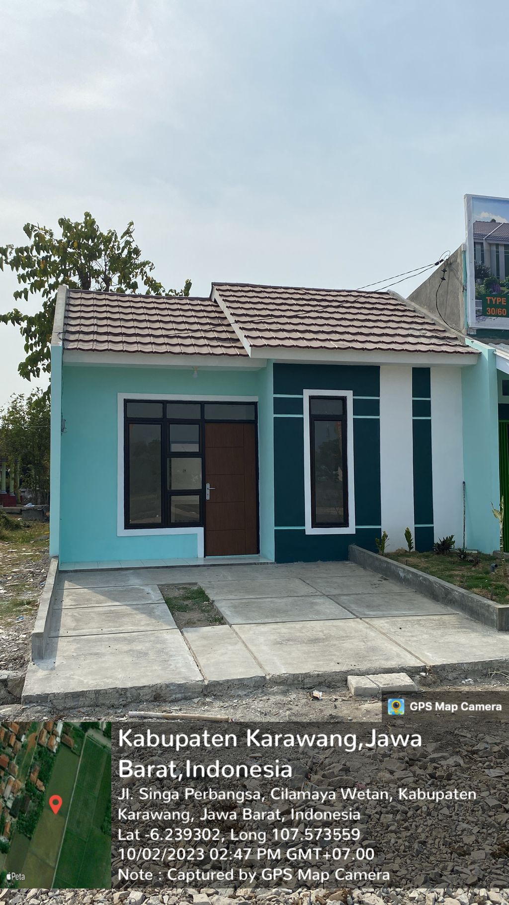 foto contoh rumah perumahan Griya Arista Cilamaya