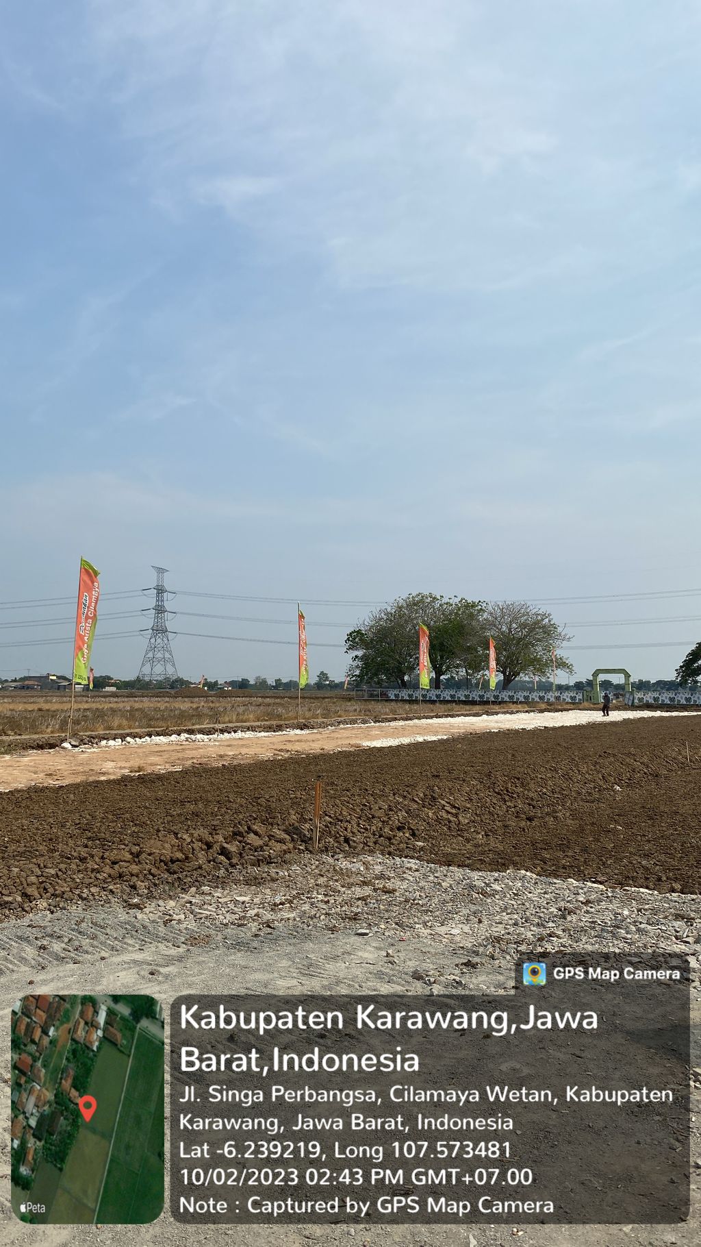foto posisi tengah perumahan Griya Arista Cilamaya