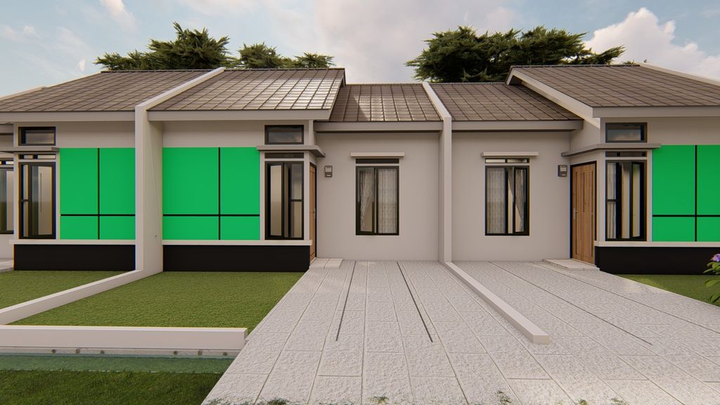 foto tampak rumah tipe SUBSIDI perumahan GREEN JAYASAMPURNA RESIDENCE