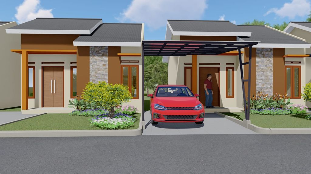 foto tampak rumah tipe 36 perumahan ANUGRAH MANDIRI 21