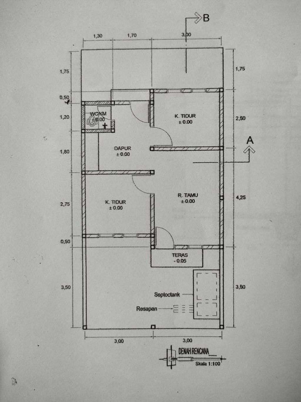 foto denah rumah tipe 36/72 perumahan ADIWA RESIDENCE 3