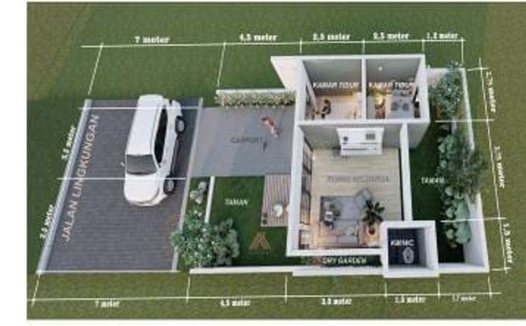 foto denah rumah tipe 30/75 perumahan NATA ALAM MAVILLA 2