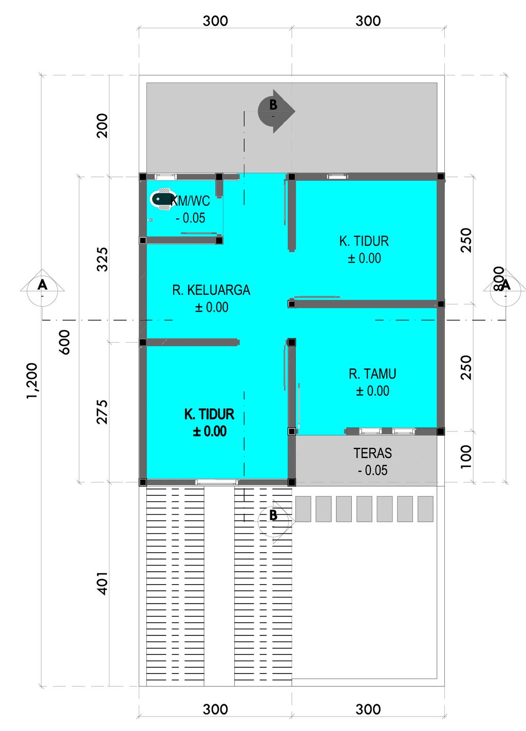 foto denah rumah tipe 36/72 perumahan BHAYANGKARA 2 RESIDENCE Lanjutan