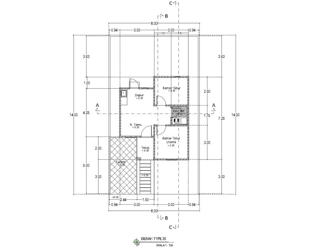 foto denah rumah tipe 36 perumahan SULTHAN RESIDENCE