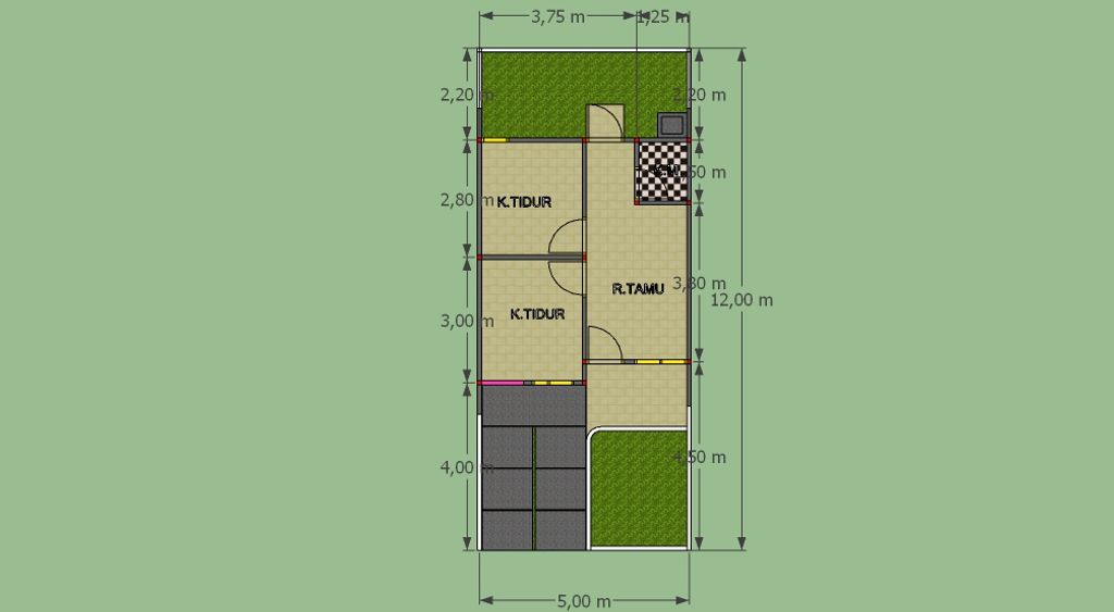 foto denah rumah tipe 29 Subsidi 2023 perumahan MUTIARA BEKASI JAYA 2