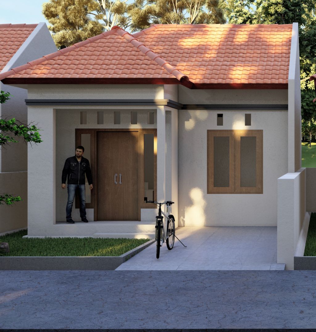 foto tampak rumah tipe 30/70 perumahan CANDI PERMAI