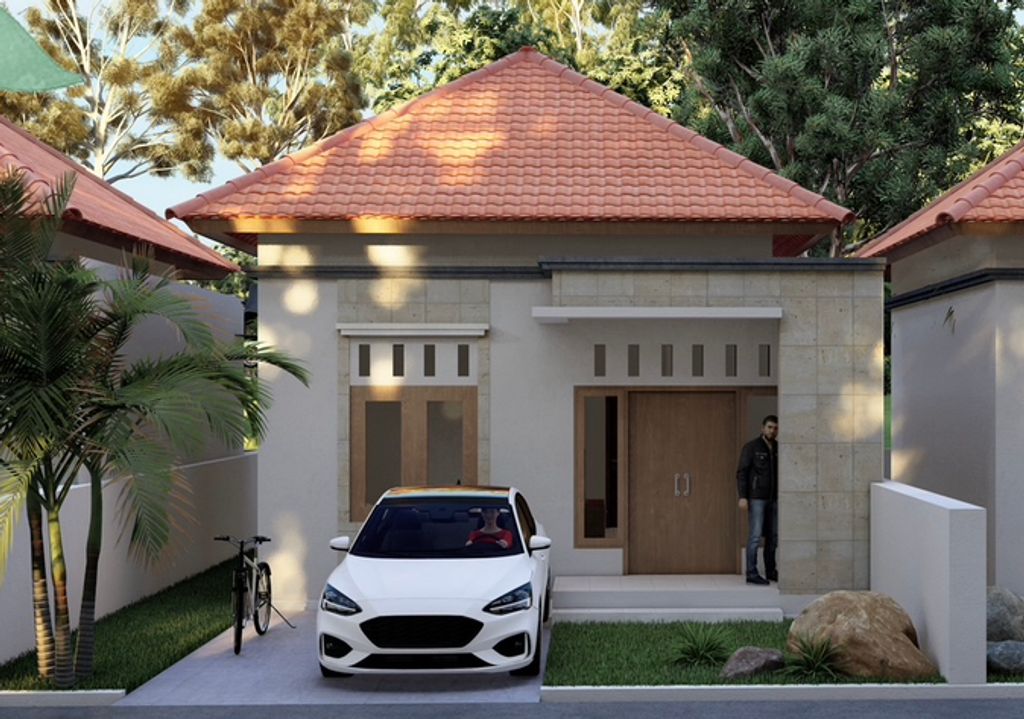 foto tampak rumah tipe 36/100 perumahan CANDI PERMAI