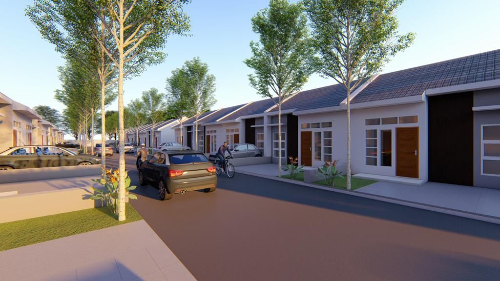 foto tampak rumah tipe 36 perumahan SMK Residence