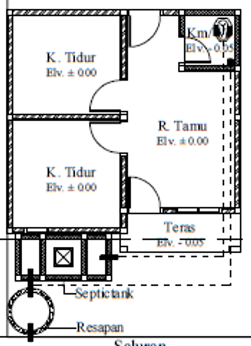 foto denah rumah tipe 36 / 63 perumahan AKASIAGIRI LAND
