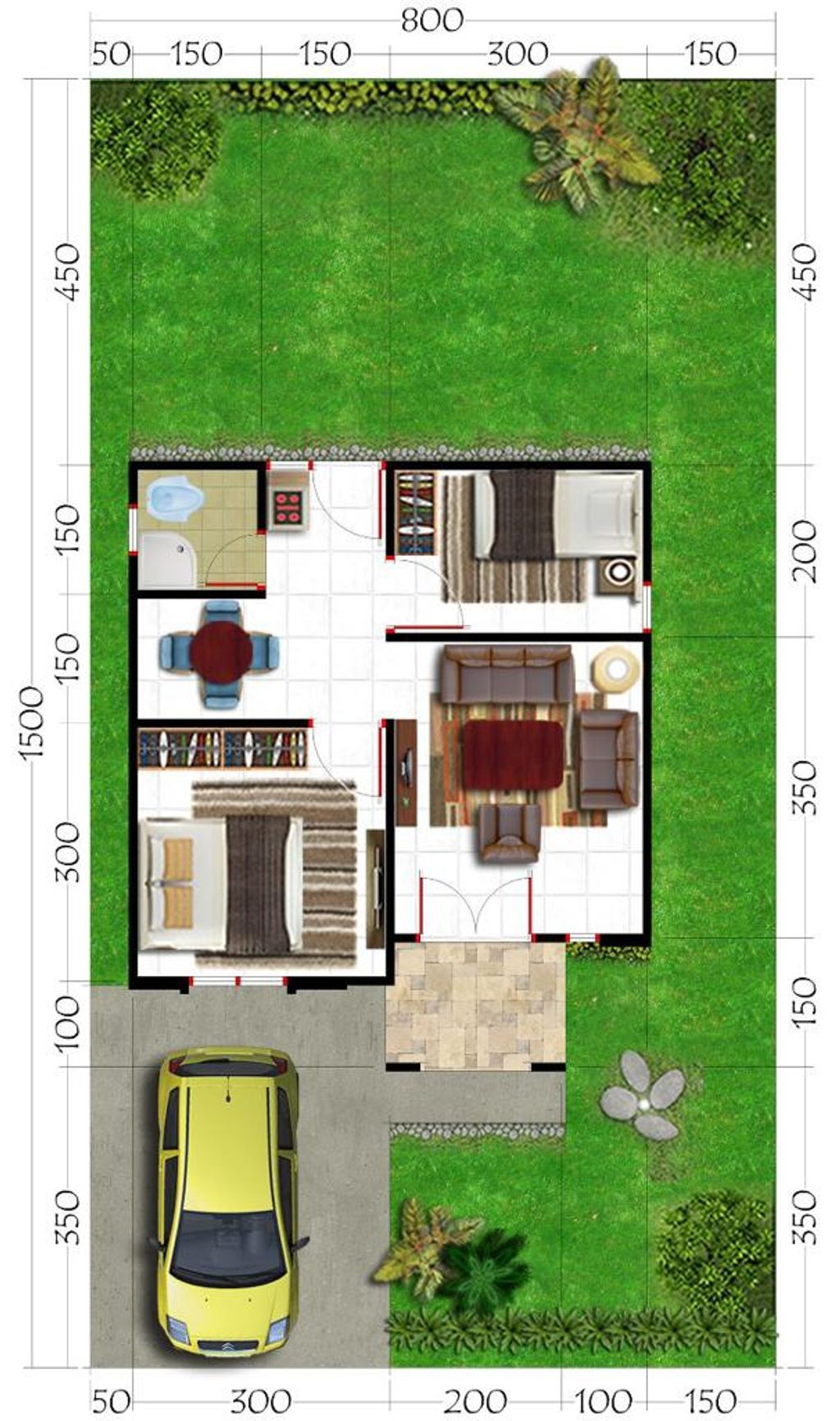 foto denah rumah tipe TIFFANY & LA 8 perumahan TIFFANY & LA 8