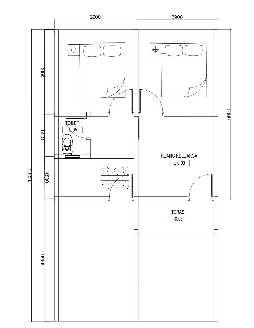 foto denah rumah tipe subsidi perumahan Cahaya Residence 02