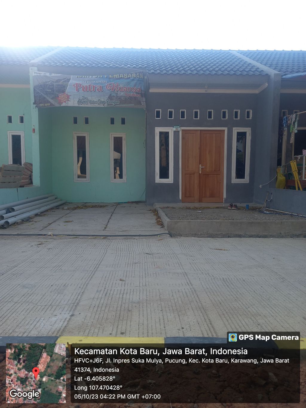 foto tampak rumah tipe 36/60 perumahan Putra Nuansa Kotabaru